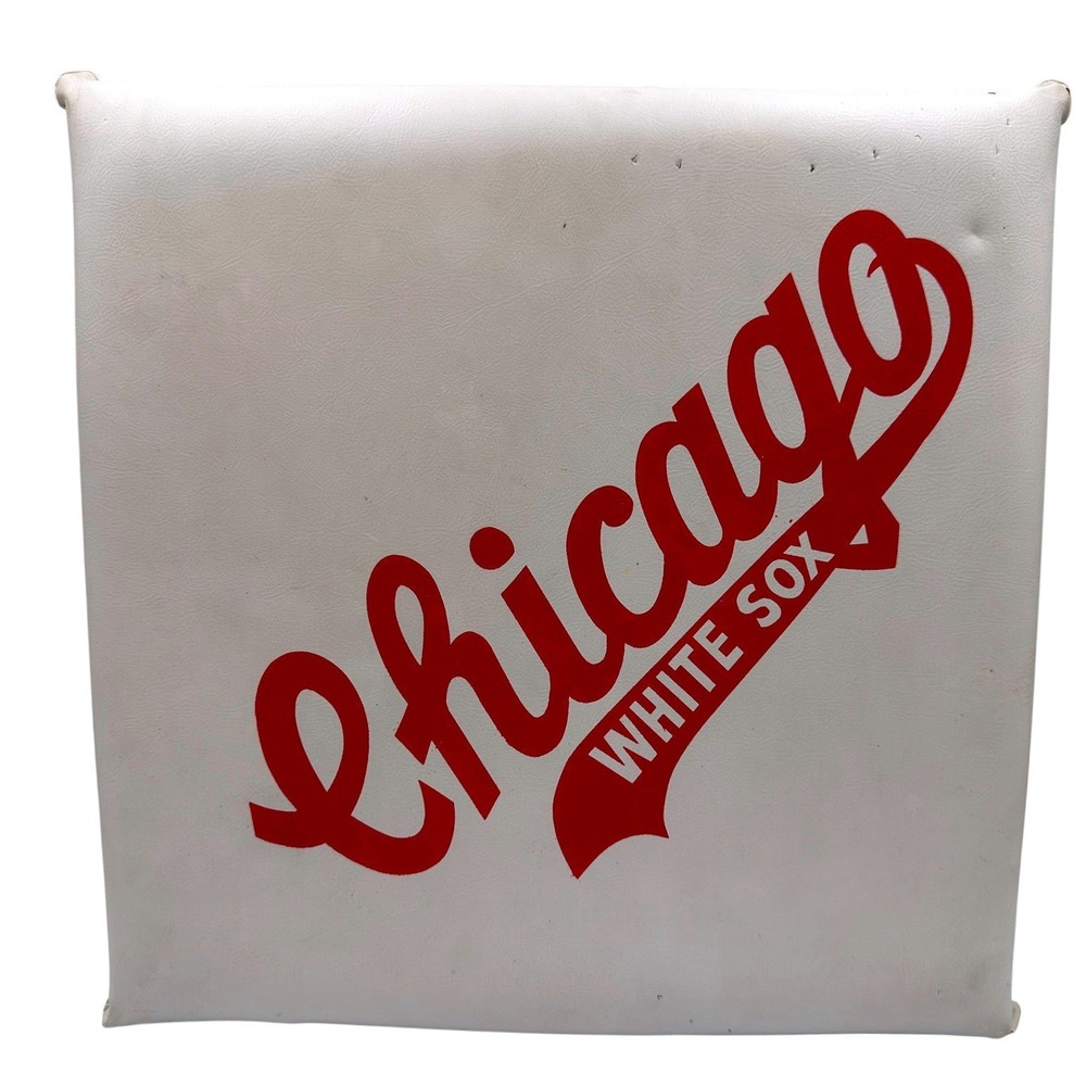 Vtg Chicago White Sox Seat Cushion Burger King 7-Up Uncola Retro Vinyl Baseball